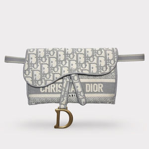 Christian Dior Oblique Slim Saddle Belt Pouch